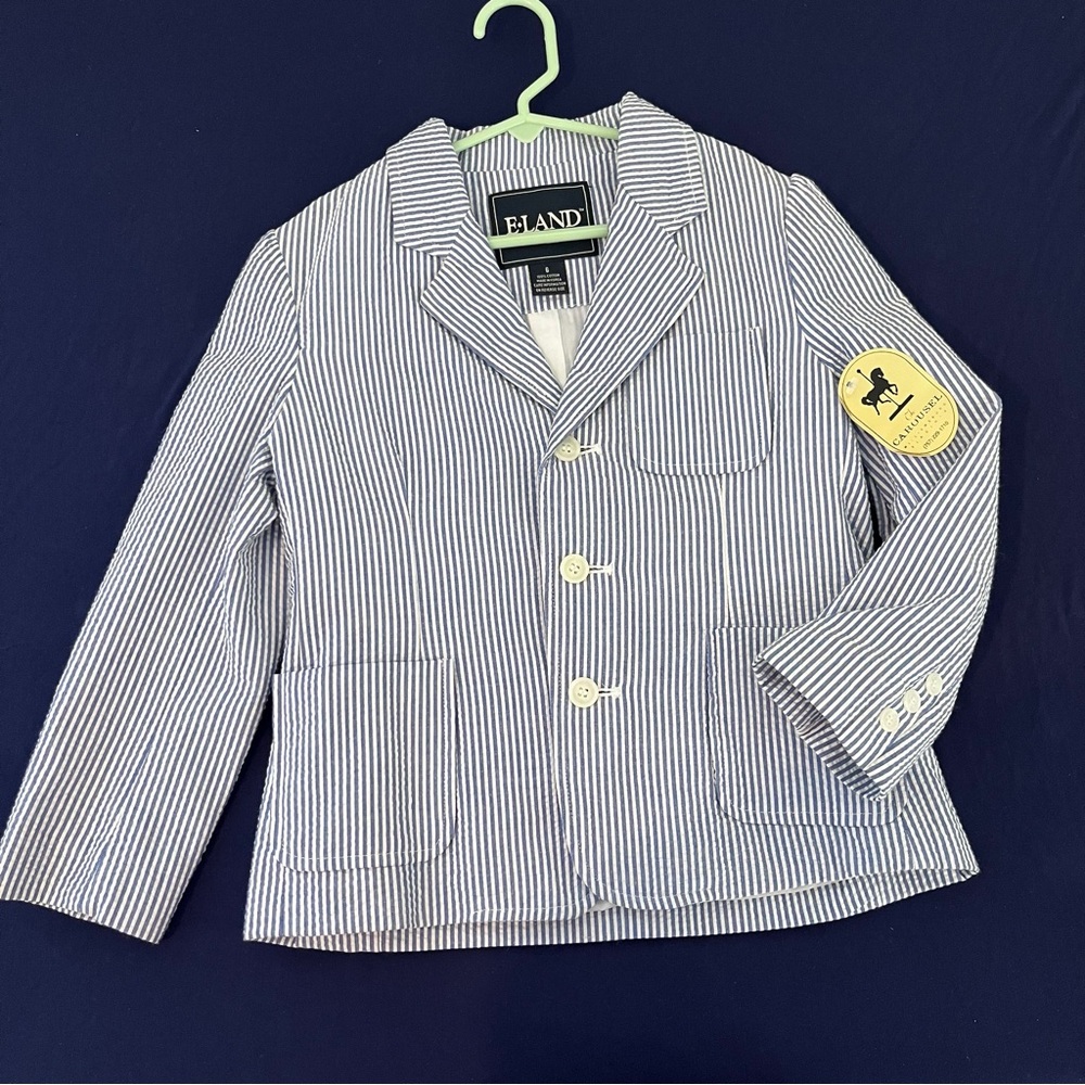 E-Land Kids Striped Blue Jacket